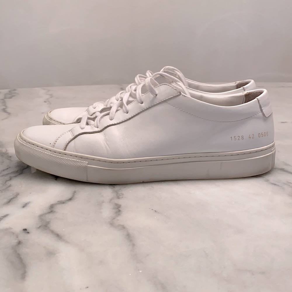 Common Projects Achilles low white sneakers 42 euro or US size 10.